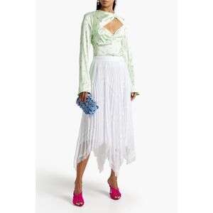 Alice + Olivia White Midi Skirt